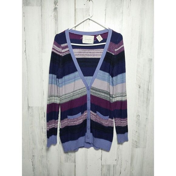 Urban Outfitters Medium Cardigan Purple Button Up Sweater Coincidence Ch… - Picture 1 of 5